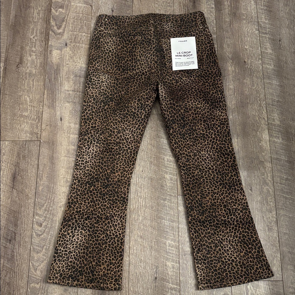 Frame Le Crop Mini Boot Leopard Pant - Picture 4 of 5